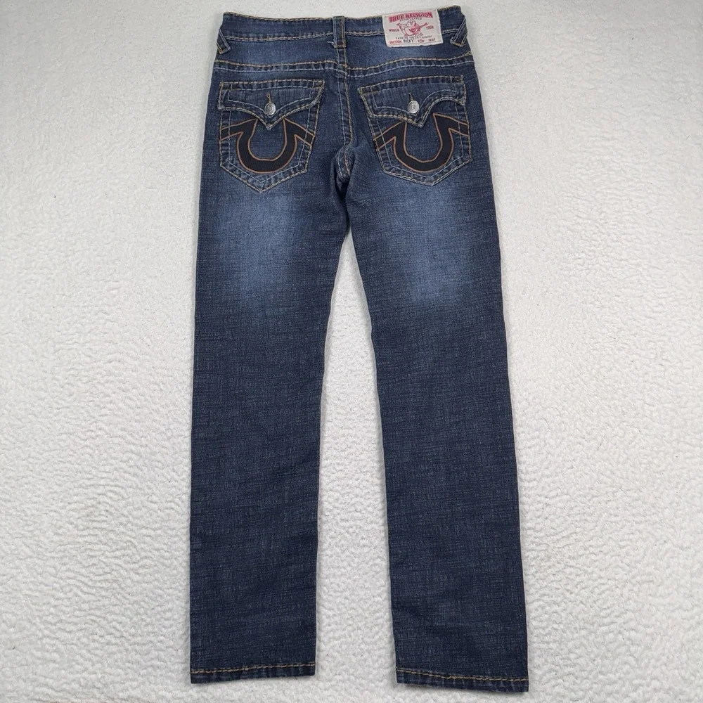 True Religion Ricky Jeans Men's 30 Relaxed Straight Super T Flap Pockets 30x31